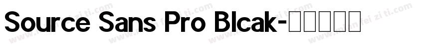 Source Sans Pro Blcak字体转换